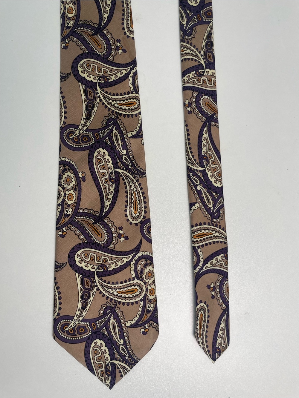 Vintage Ralph Lauren Chaps Paisley Silk Tie 80s 90s Preppy Quiet Luxury USA Made